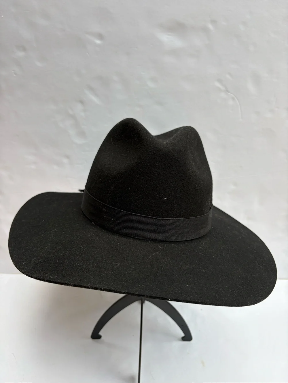 Jack Murphy Black Wide-Brim Wool Fedora Hat - Classic Women's Accessory Size XS